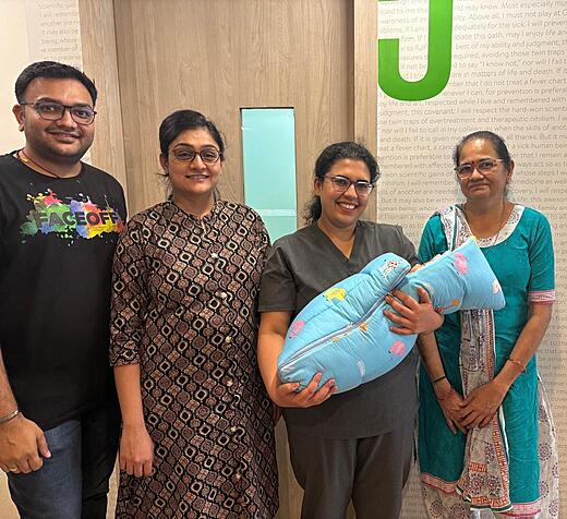 Dr. Anjani Dixit with patient — moment of joy 11